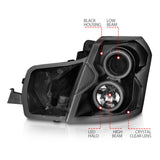 ANZO 2003-2007 Cadillac CTS Projector Headlights w/ Halo Black (CCFL) - 121417