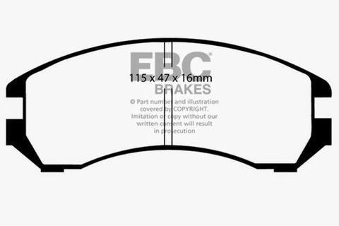 EBC 86-87 Nissan Pulsar NX 1.6 SE Redstuff Front Brake Pads - DP3665C