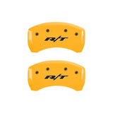 MGP Front set 2 Caliper Covers Engraved Front With out stripes/Dodge Black finish silver ch - 12002FDD4BK