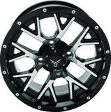 QuadBoss Barbwire 14X7 - 5+2 - 4/110 - Black Machined - 608572