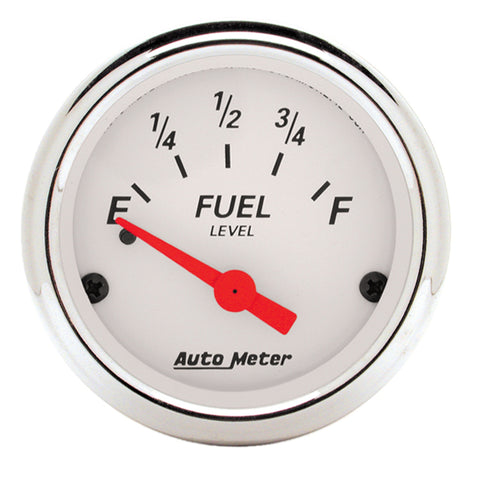 Autometer Arctic White 52mm 0-30 OHM Short Sweep Electronic Fuel Level Gauge - 1318