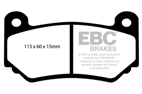 EBC 08-11 Lotus Exige 1.8 Supercharged (240) Yellowstuff Front Brake Pads - DP41377R