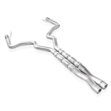Stainless Works 2015-16 Mustang GT 3in Catback X-Pipe Retro Chambered Mufflers 3in Cores - M15CB3X-LMF