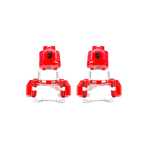 Power Stop 99-04 Jeep Grand Cherokee Rear Red Calipers w/Brackets - Pair - S4818