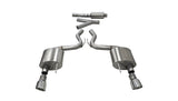 Corsa 2015-2017 Ford Mustang EcoBoost 2.3T Sport 3in Cat-Back Dual Rear Exit Polished Tips - 14343