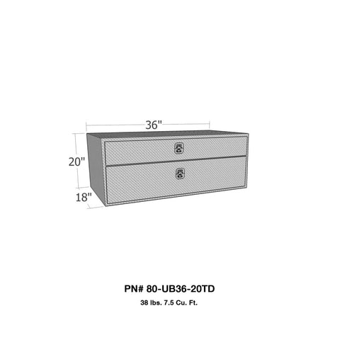 Westin/Brute UnderBody 36in x 20in w/ Top Drawer - Aluminum - 80-UB36-20TD