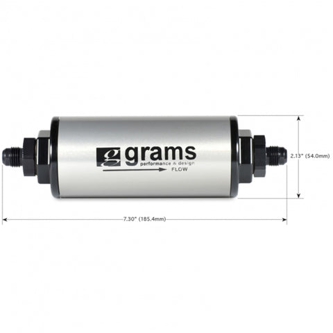 Grams Performance 20 Micron -8AN Fuel Filter - G60-99-0028