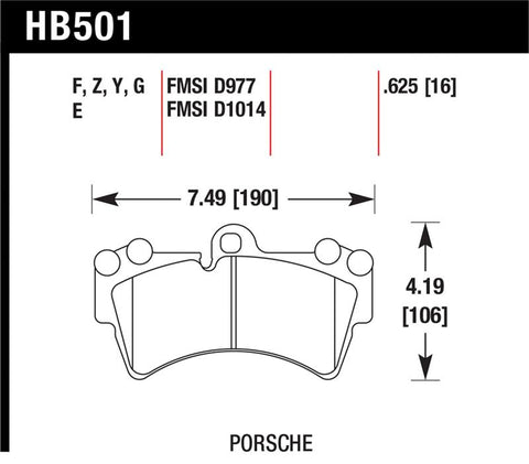 Hawk 07-15 Audi Q7 Base / Premium HP+ Compound Front Brake Pads - HB501N.625
