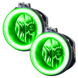 Oracle 06-10 Jeep Commander LED Fog Light Halo Kit - Green - 1137-004