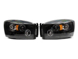 Raxiom 06-08 Dodge RAM 1500 LED Halo Projector Headlights- Blk Housing (Clear Lens) - R110149