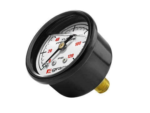 Grams Performance Universal 0-120 PSI Fuel Pressure Guage - White Face - G2-99-1200W