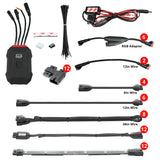 XK Glow Addressable LED Motorcycle Accent Light Kits Advanced XKalpha App Controlled - AP-MOTO-ADV