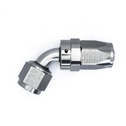 DeatschWerks 8 AN Female Flare Swivel 60-degree Hose End CPE - Anodized DW Titanium - 6-02-0822