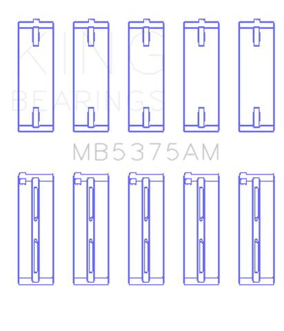 King Toyota 2ZZGE Crankshaft Main Bearing Set - MB5375AM