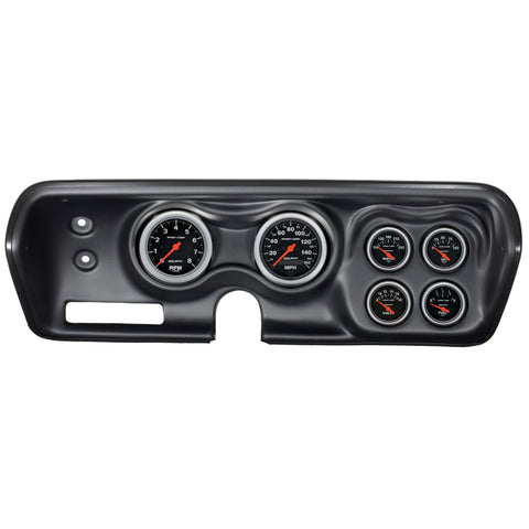 Autometer Sport-Comp 71-74 Charger/ GTX/ Road Runner Dash Kit 6pc Tach/MPH/Fuel/Oil/WTMP/Volt - 7030-SC