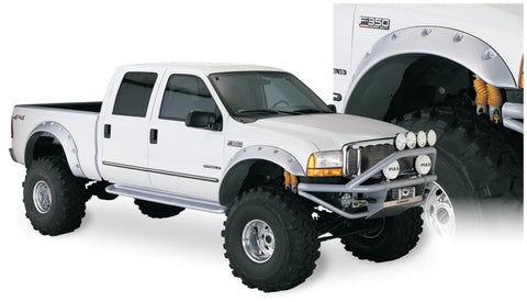 Bushwacker 99-07 Ford F-250 Super Duty Cutout Style Flares 2pc - Black - 20043-02