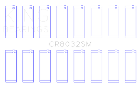 King Chrysler 345/ 370 16V (Size 0.75) Connecting Rod Bearing Set - CR8032SM0.75