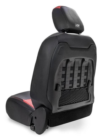 PRP 2018+ Jeep Wrangler JL/2 door/Rubicon  Front Seat Covers (Pair) - Black with Red Stitching - B038-01