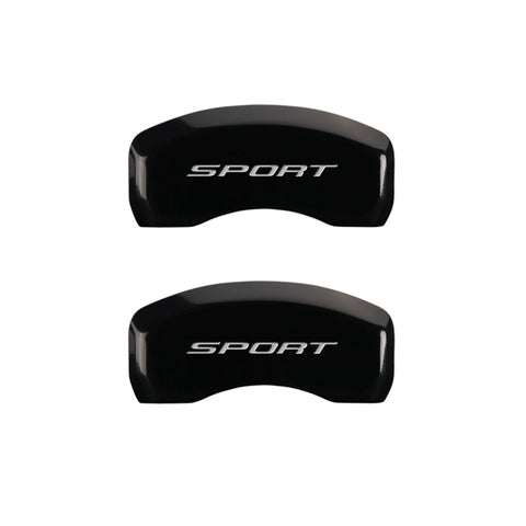 MGP 4 Caliper Covers Engraved Front & Rear No Bolts/Sport 2015 Black finish silver ch - 10241SSP2BK