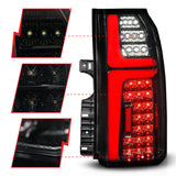 ANZO 15-20 Chevrolet Tahoe Sequential LED Tube Taillights Black - 311468
