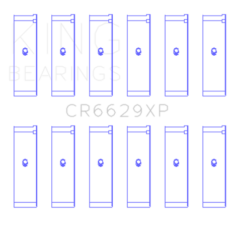 King Mitsubishi 6G72 (Size 0.25) Connecting Rod Bearing Set - CR6629XP0.25