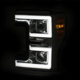 ANZO LED Headlights 17-18 Ford F-250 Super Duty Plank-Style L.E.D. Headlight Chrome (Pair) - 111389