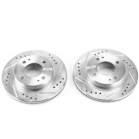 Power Stop 14-15 Mitsubishi Mirage Front Evolution Drilled & Slotted Rotors - Pair - JBR1722XPR