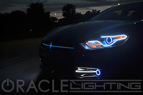Oracle Dodge Dart 13-16 WP LED Projector Fog Halo Kit - ColorSHIFT - 1229-333