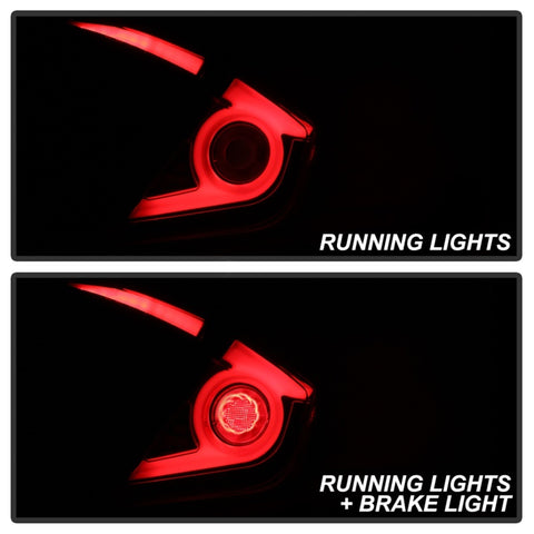Spyder 16-18 Honda Civic 4 Door Light Bar LED Tail Lights - Black Smoke (ALT-YD-HC164D-LB-BSM) - 5086440