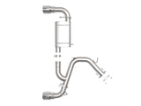 aFe Power Axle Back Exhaust - 19-20 Hyundai Veloster N L4-2.0L (t) w/ Polished tips - 49-37007-P
