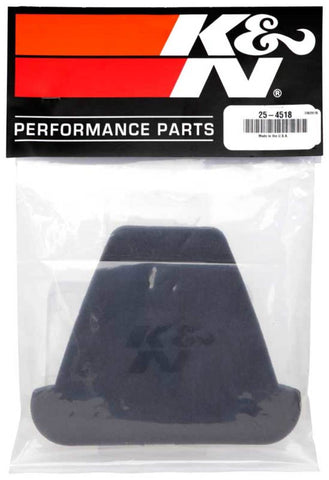 K&N Precleaner Air Filter Wrap Gray - Oval Straight Yamaha - YA-4518XD - 25-4518