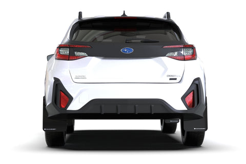 Rally Armor 24-26 Subaru Crosstrek Black UR Mud Flap Red Logo - MF106-UR-BLK-RD