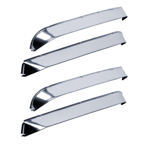 AVS 84-91 Jeep Grand Wagoneer Ventshade Front & Rear Window Deflectors 4pc - Stainless - 14610
