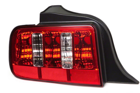 Raxiom 05-09 Ford Mustang Coyote Tail Lights- Chrome Housing - Red/Clear Lens - 49123