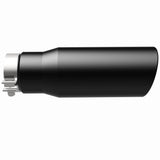 MagnaFlow Tip Stainless Black Coated Single Wall Round Single Outlet 5in Dia 3.5in Inlet 14.5in L - 35237