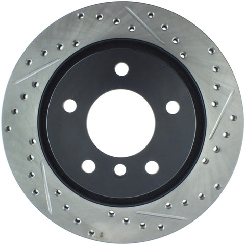 StopTech Power Slot 00 BMW 323 / 01-07 325 / 99-00 328 Series Rear Left Drilled & Slotted Rotor - 127.34049L