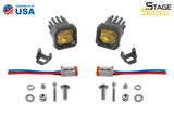 Diode Dynamics Stage Series C1 LED Pod Sport - Yellow Spot Standard ABL (Pair) - DD6453P