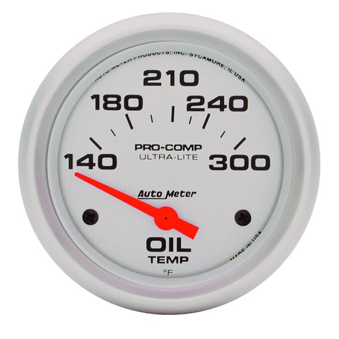 Autometer Ultra-Lite 66.7mm Short Sweep Electronic 140-300 Degree Oil Temperature Gauge - 4447