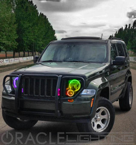 Oracle Jeep Liberty 08-13 Halo Kit - ColorSHIFT w/ 2.0 Controller - 2332-333