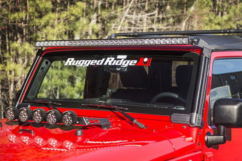 Rugged Ridge 07-18 Jeep Wrangler JK Elite Fast Track Windshield Light Bar Mount w/o Crossbar - 11232.52