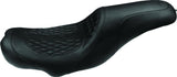 Mustang 96-03 Harley Sportster 3.3 Gal Vintage Touring-XIS 1PC Seat - Blackl - 75733