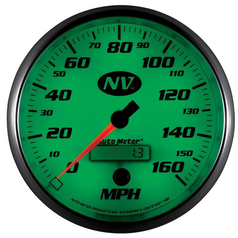 AutoMeter Gauge Speedometer 5in. 160MPH Elec. Programmable NV - 7489
