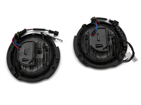 Raxiom07-18 Jeep Wrangler JK LED Halo Projector Headlights- Chrome Housing (Clear Lens) - J121872