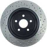 StopTech 12-15 Jeep Cherokee SRT8 Sport Slotted & Drilled Rear Passenger Side Rotor - 127.58009R