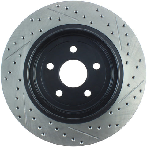 StopTech 12-15 Jeep Cherokee SRT8 Sport Slotted & Drilled Rear Passenger Side Rotor - 127.58009R