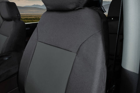 Covercraft 23-24 Ford Super Duty Endura PrecisionFit Custom Front Row Seat Covers - Black/Charcoal - GTF4345ABENBC