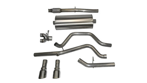 Corsa 14 GMC Sierra/Chevy Silv 1500 Crew Cab/Short Bed 5.3L V8 Polished Sport Dual Rear CB Exhaust - 14869