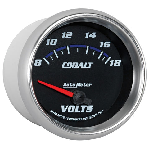 AutoMeter Gauge Voltmeter 2-5/8in. 18V Electric Cobalt - 7991