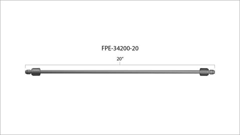Fleece Performance 20in High Pressure Fuel Line (8mm x 3.5mm Line, M14x1.5 Nuts) - FPE-34200-20