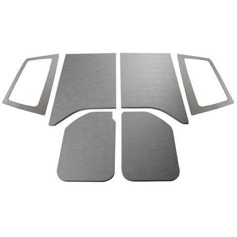 DEI 11-18 Jeep Wrangler JK 2-Door Boom Mat Complete Headliner Kit - 6 Piece - Gray Leather Look - 50289